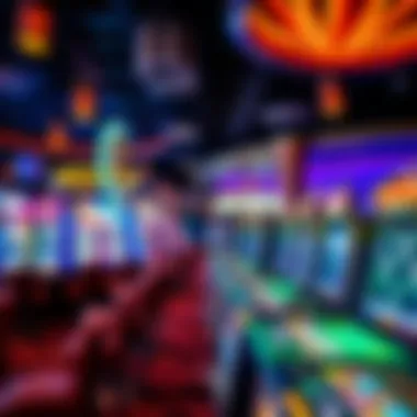 Vibrant gaming floor at a nearby casino