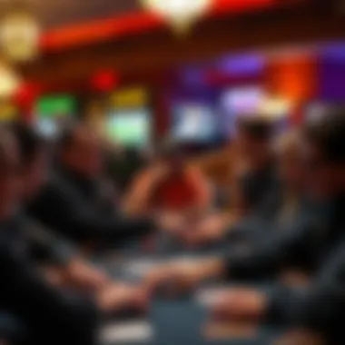 Community Engagement in Poker at Lone Butte A group of players engaged in a lively poker game