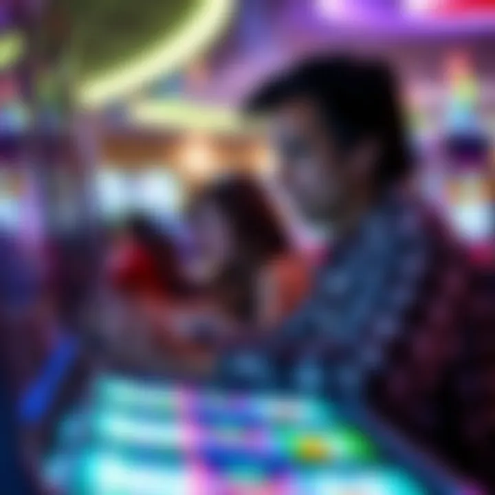 Engagement Moments: Players and Slot Machines A player engaged with a slot machine