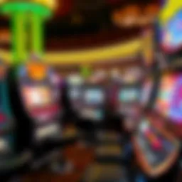 Colorful display of various slot machine themes