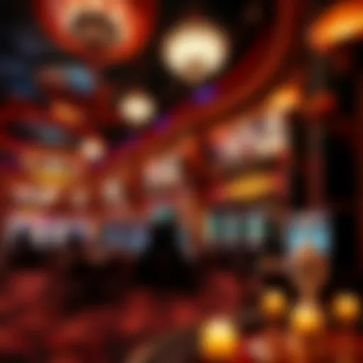 A lavish Halloween-themed casino decorated with spooky elements