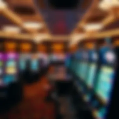 Luxurious gaming floor filled with slot machines and gaming tables