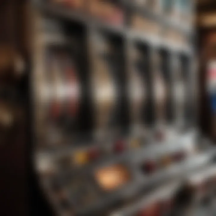 A detailed look at the inner mechanics of a classic slot machine.