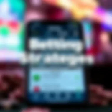 Betting Strategies on Mobile Illustration of a mobile device with head-to-head betting strategies displayed