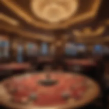Gastronomic Delights at Hotel Casinos A lavish dining setting within a hotel casino, highlighting culinary excellence and elegance.
