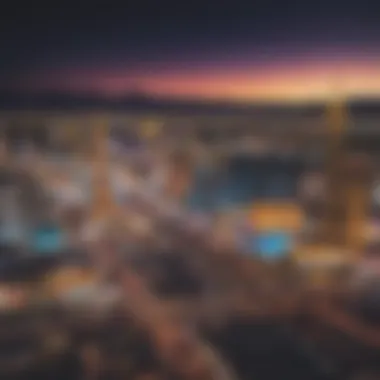 A vibrant Las Vegas skyline at night