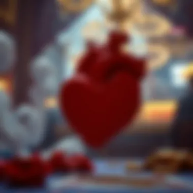 Symbolic representation of eternal love with intertwined hearts