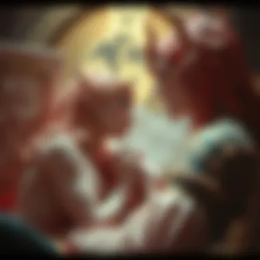 An artistic illustration of mythological beings embodying love