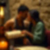 A timeless love story depicted through ancient scrolls