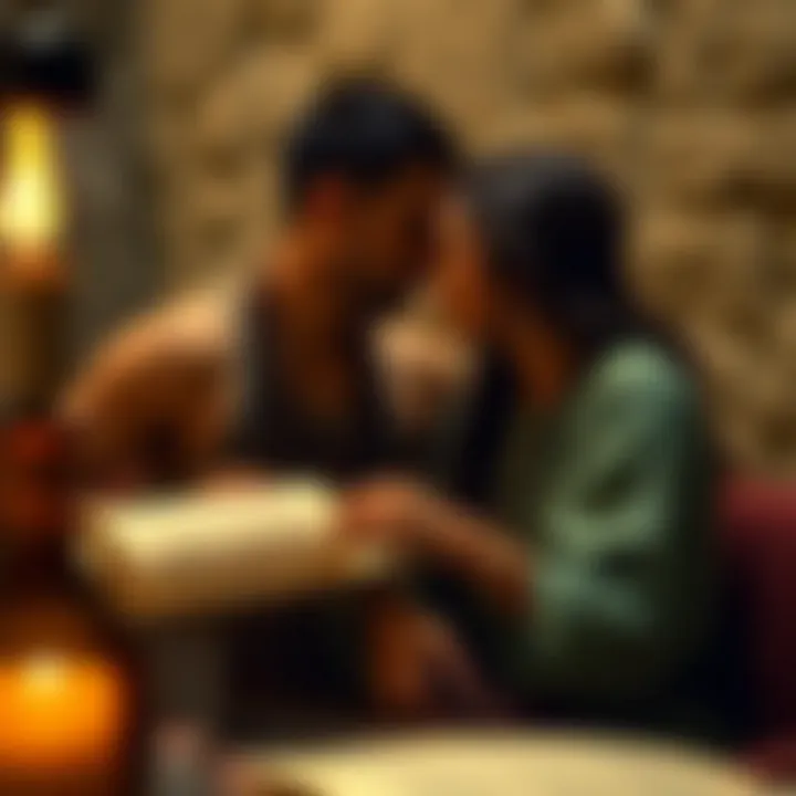 A timeless love story depicted through ancient scrolls