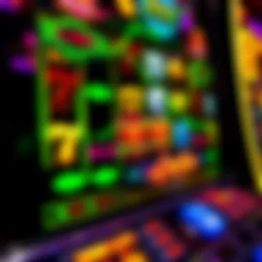 Gameplay Mechanics Interface Detailed view of the slot machine interface showcasing gameplay mechanics