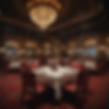 A lavish dinner setting in a luxurious Las Vegas restaurant