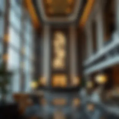 Elegant Hotel Lobby Elegant hotel lobby with modern design and welcoming ambiance