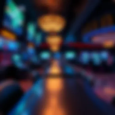 Exciting sportsbook area with screens and betting stations