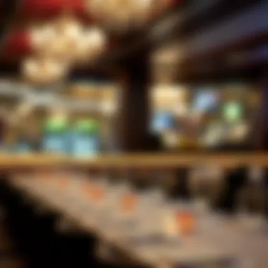 Dining experience within a high-end restaurant