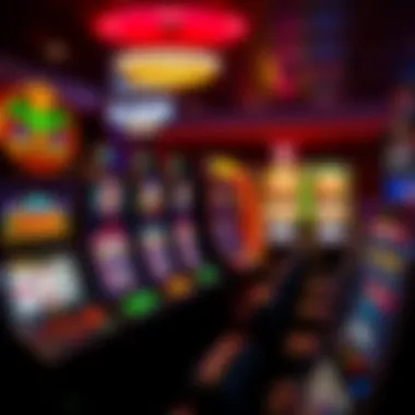 A vibrant selection of slot machines