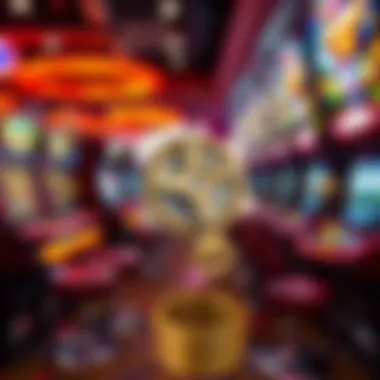 An intricate diagram illustrating the mechanics of multi-game slot machines