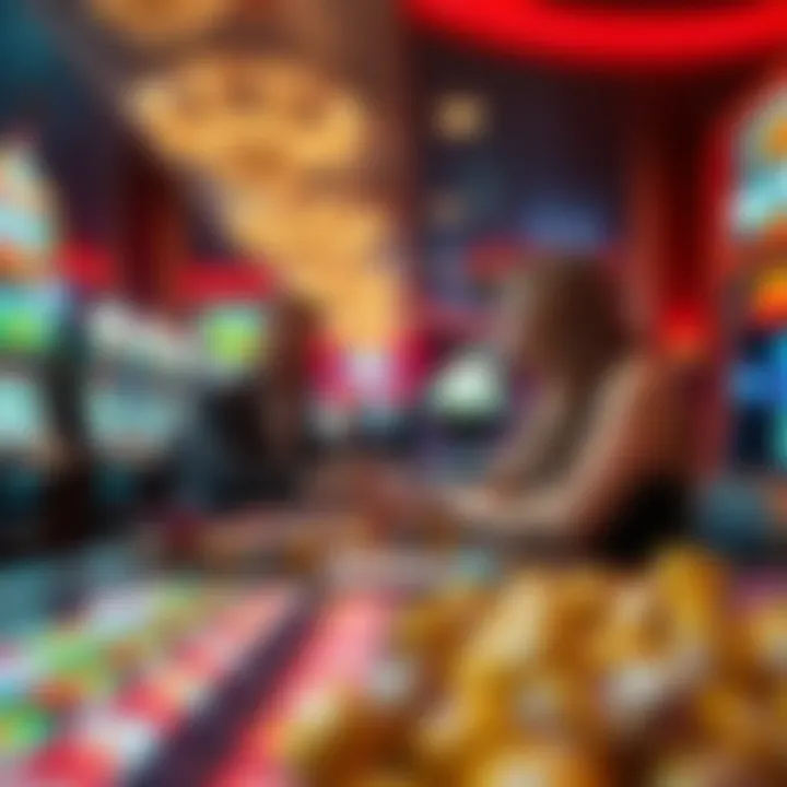 Casino environment with free credit banners