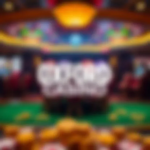 Illustration of Oxford Casino logo with a vibrant background