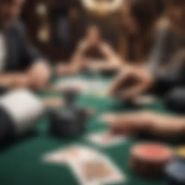 A captivating poker scene on an iPhone showcasing the thrill of mobile gaming.