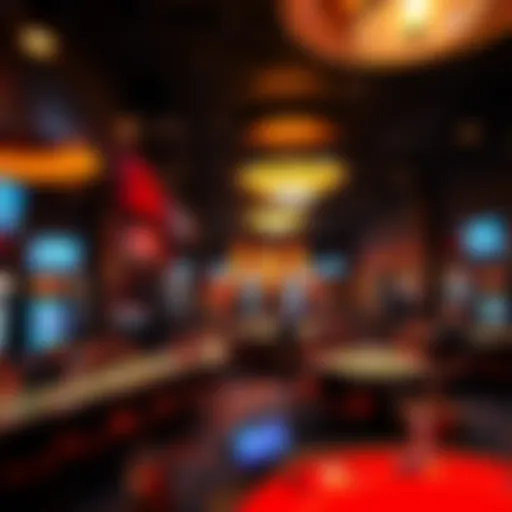 Vibrant Poker Venue in Detroit A scenic view of a popular poker venue in Detroit, showcasing the vibrant atmosphere and bustling activity