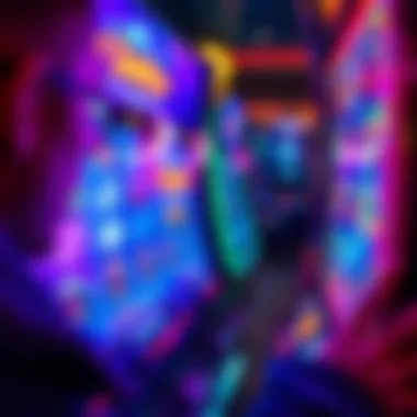 A close-up of a user engaging with an exciting slot game interface