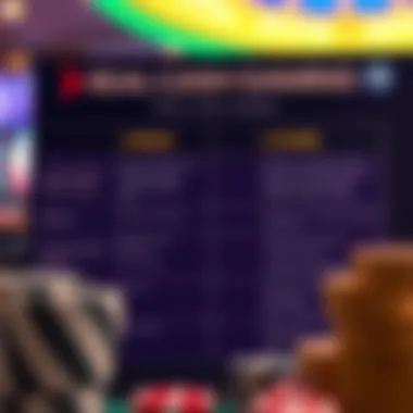 Comparison chart of pros and cons of real cash gaming