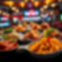 Lavish spread of diverse dishes showcasing the buffet's offerings