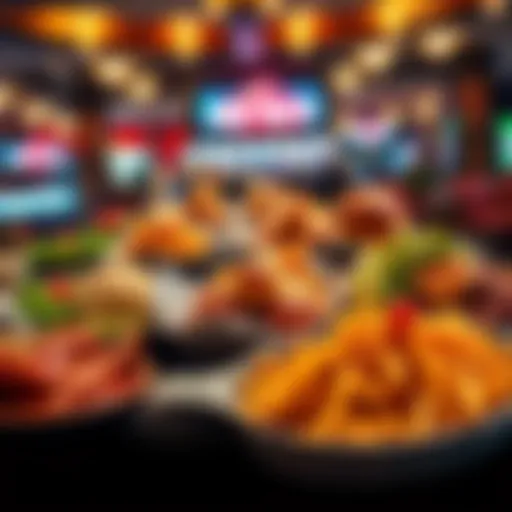 Lavish spread of diverse dishes showcasing the buffet's offerings