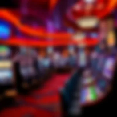 Vibrant gaming floor filled with various gaming machines and tables