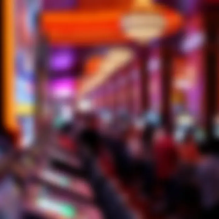 A bustling casino floor filled with patrons enjoying the lively atmosphere of Sands Casino.