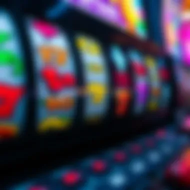 Diverse Slot Machine Symbols A close-up of slot machine symbols representing various themes and variations.