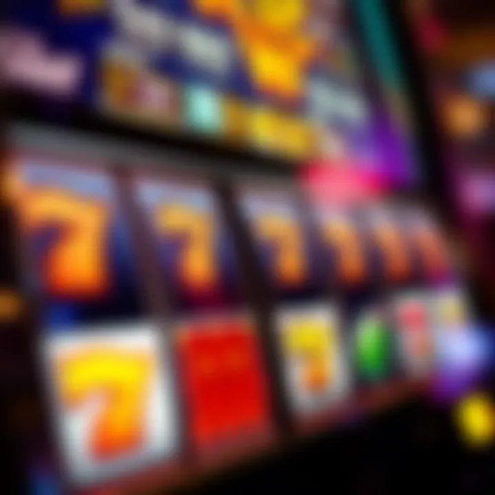 Close-up of a slot machine displaying winning symbols