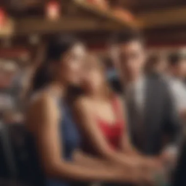 A group of diverse players engaging with slot machines in a casino