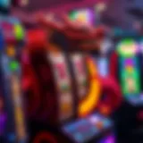 Vibrant Dragon-Themed Slot Machine A vibrant dragon-themed slot machine displaying intricate designs and vivid colors