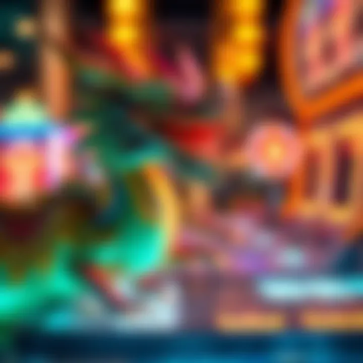 An artistic representation of luck and fortune symbolized by dragons in a gaming context