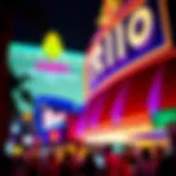 Vibrant nightlife at the Rio All-Suite Hotel and Casino showcasing colorful lights and excitement