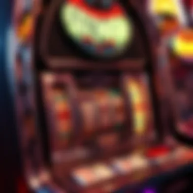 Detailed view of a vintage Batman slot machine