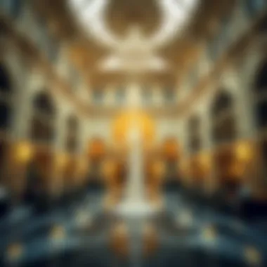 Elegant Architecture: Design Elements of the Atrium Architectural details of the Bellagio Atrium highlighting its elegant design.