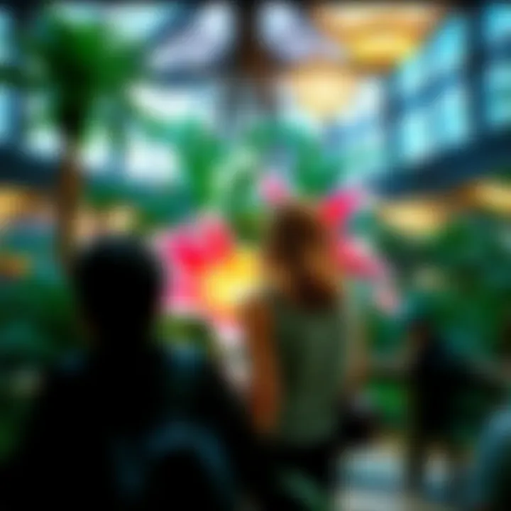 Botanical Wonderland: Visitor Experience in the Atrium Visitors marveling at the immersive botanical experience within the Bellagio Atrium.