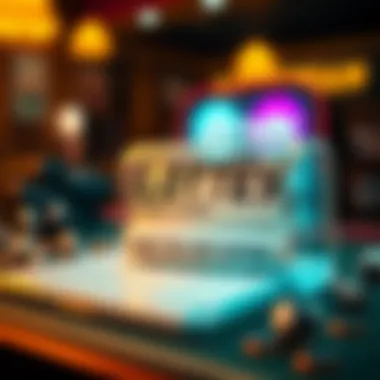 A conceptual image illustrating technology and traditional lottery systems