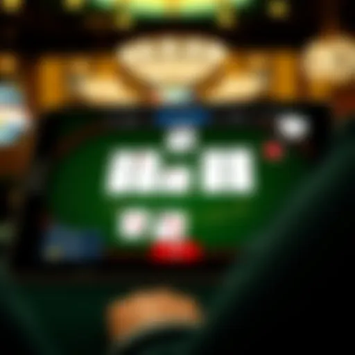 Interface of a top-rated iPad blackjack app showcasing gameplay