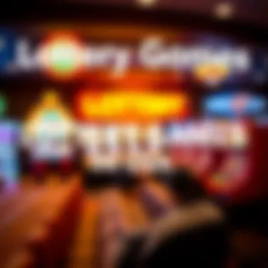 A graphic representation of different lottery games available in the USA