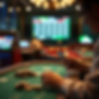 User interacting with a betting app