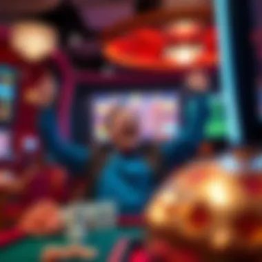 Player celebrating a big win at an online casino