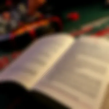 A strategic guidebook open to a page about craps strategies