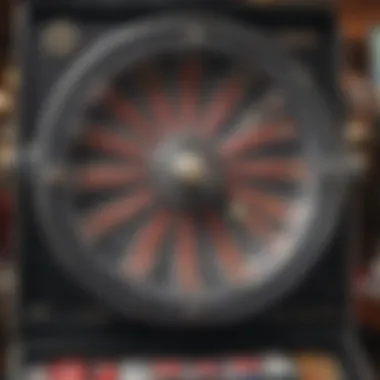 Close-up of a spinning slot reel showcasing jackpots and bonuses