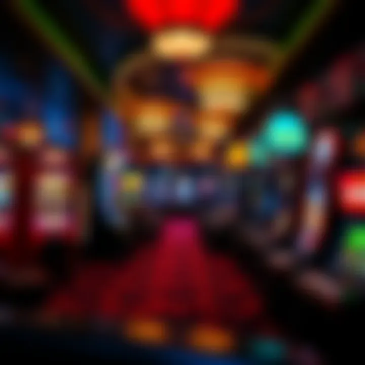 Diverse Gaming Options in a Casino Illuminated casino floor showcasing diverse gaming options