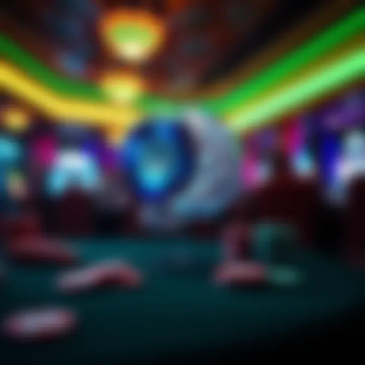 Vibrant Colors Highlighting Gambling Psychology Psychological aspects of gambling illustrated through vibrant colors