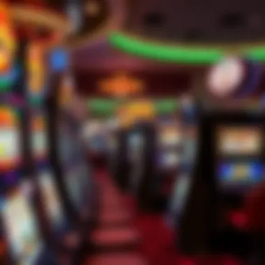 Casino interior showcasing various slot machines including 'Catch the Big One'